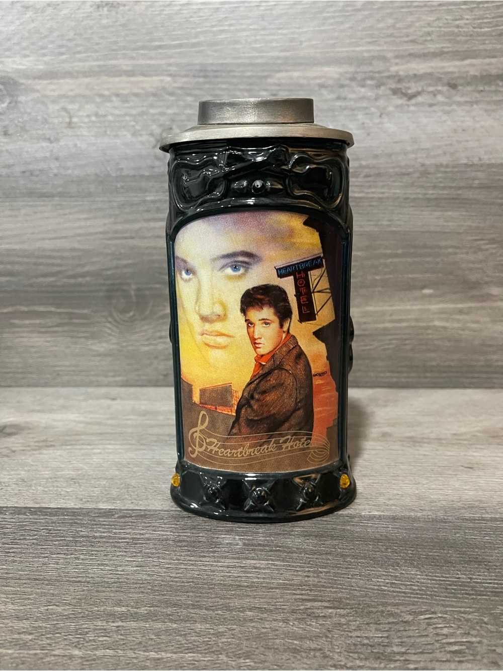 Elvis Presley 1996 "Heartbreak Hotel" The Golden Age of Elvis Beer Stein w/COA